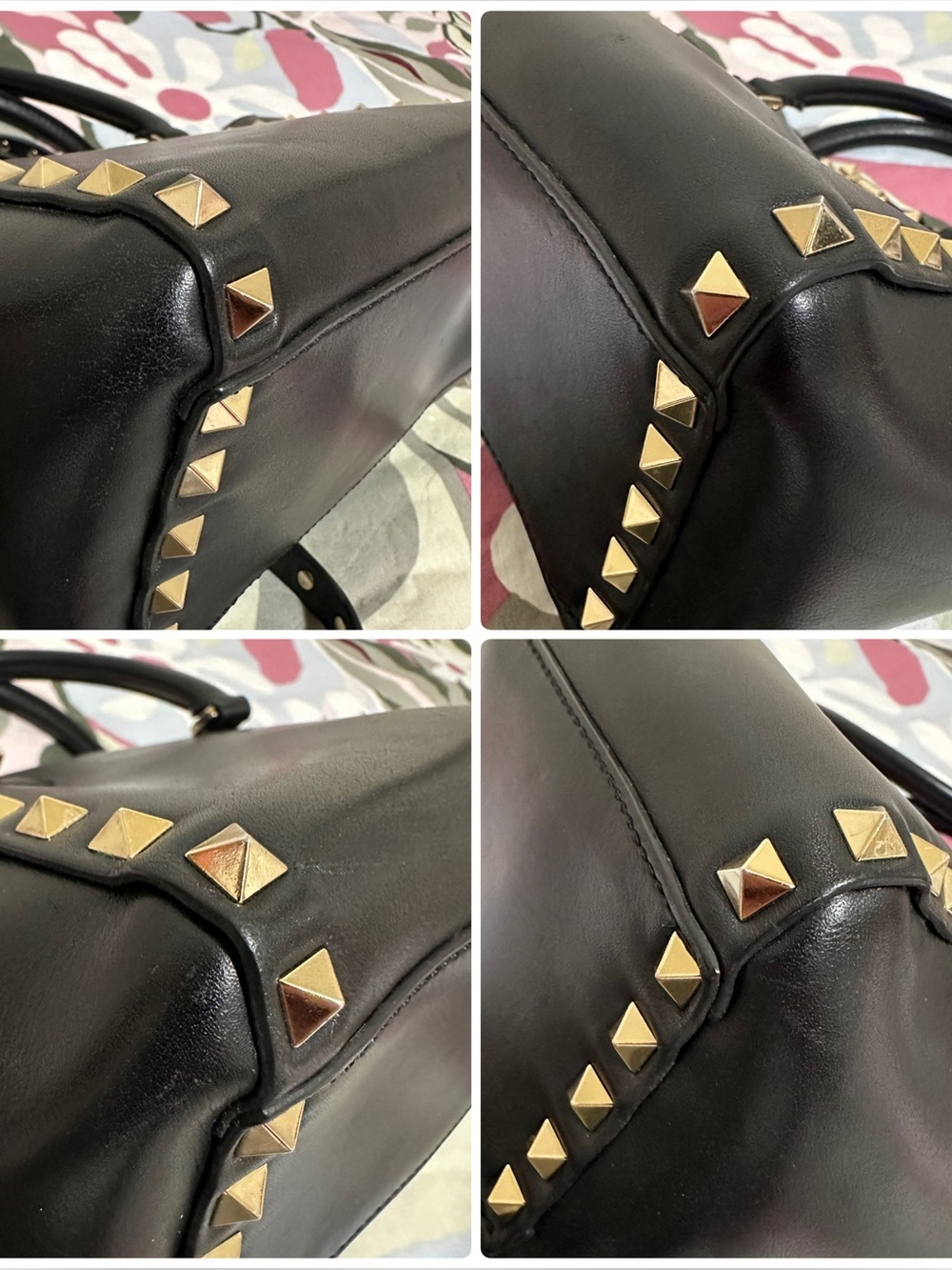 Valentino Garavani Black Studded Leather Shoulder/Crossbody Bag - Picture 9 of 16